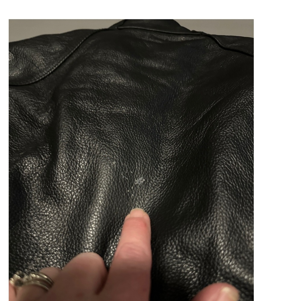 First Classics Leather Gear Black Motorcycle Jacket Classic Leather Gear Size S View 4